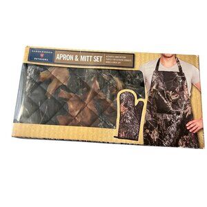 NEW  Apron & Mitt Set Camouflage Grilling Outdoors Gorpcore Gift